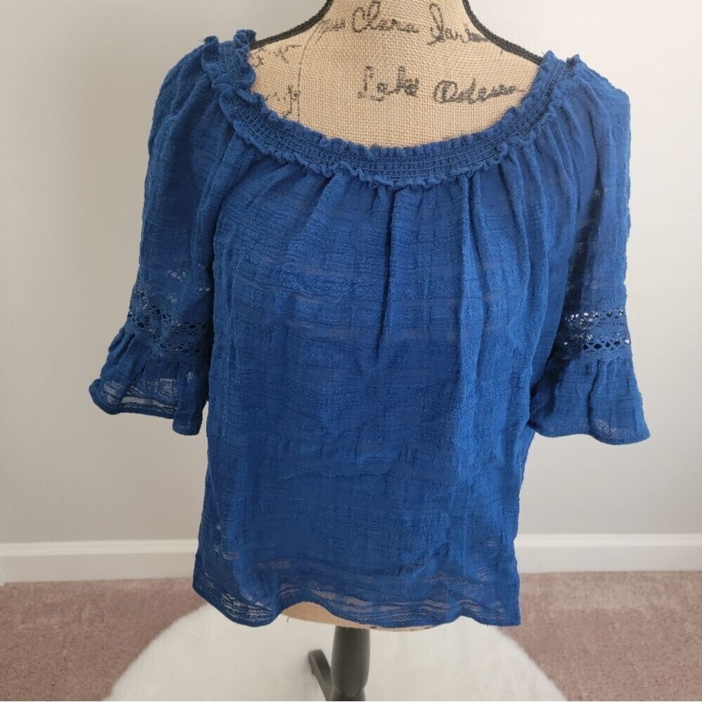Max Studio cobalt blue top